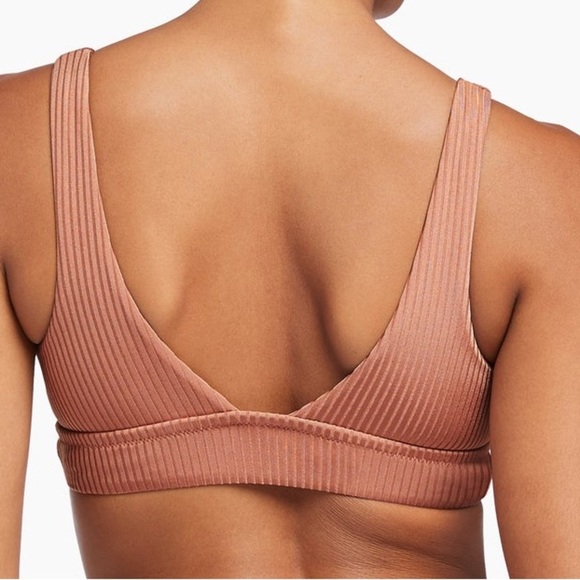 Vitamin A Swimwear Sienna Tank in Pink Sands Shimmer Rib Size Small NWT - Picture 2 of 5